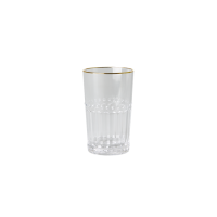 Clear Acrylic Small Tumbler Gold Rim Rice DK